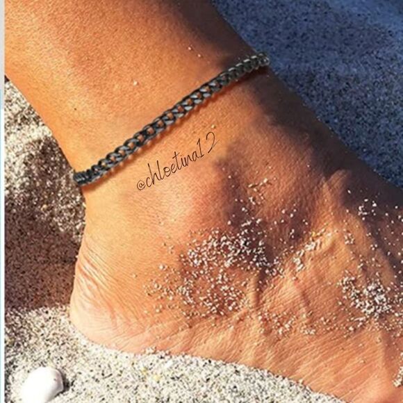 New Cuban Chain Anklet Adjustable Ankle Bracelet - Picture 1 of 12